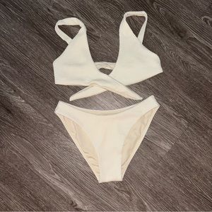 Monday Swimwear Bone Swimsuit Size Small